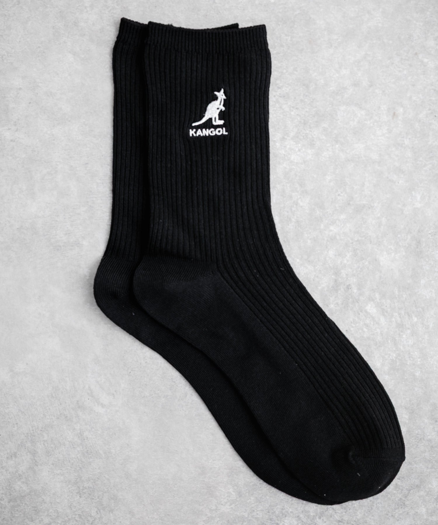 KANGOL カンゴール W's 3P ミドル丈スクールリブソックス/ワンポイント刺繍靴下 15688