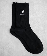 KANGOL カンゴール W's 3P ミドル丈スクールリブソックス/ワンポイント刺繍靴下 15688