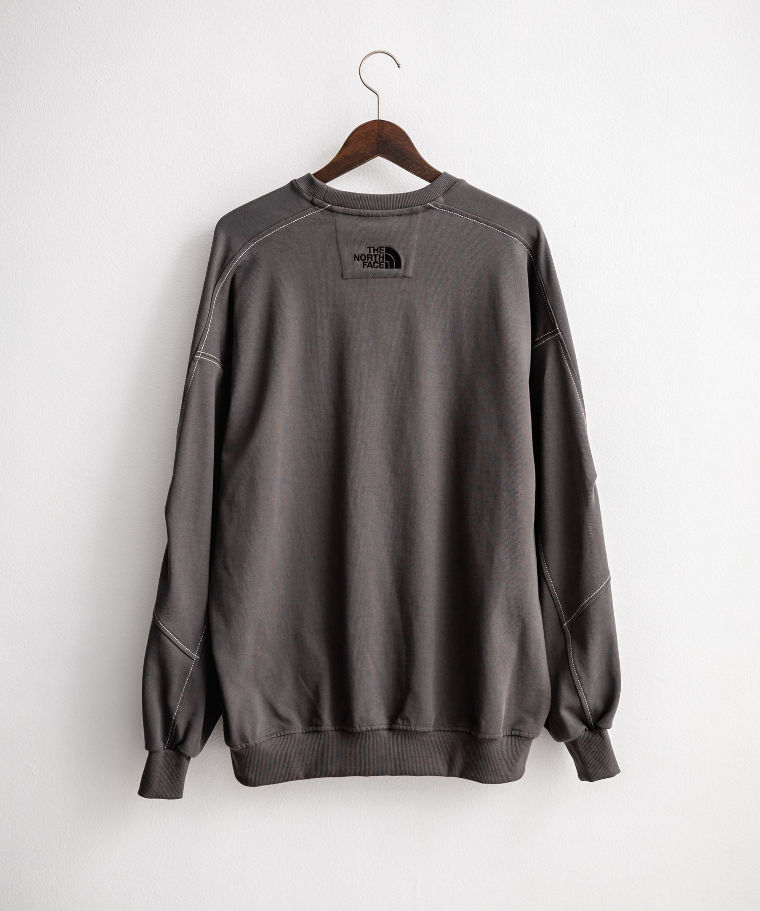 日本未展開モデル THE NORTH FACE ザ・ノースフェイス WHITE LABEL ホワイトレーベル MINI BOX STITCH SWEATSHIRTS オーバーサイズミニボックスロゴ刺繍ステッチスウェット 15064