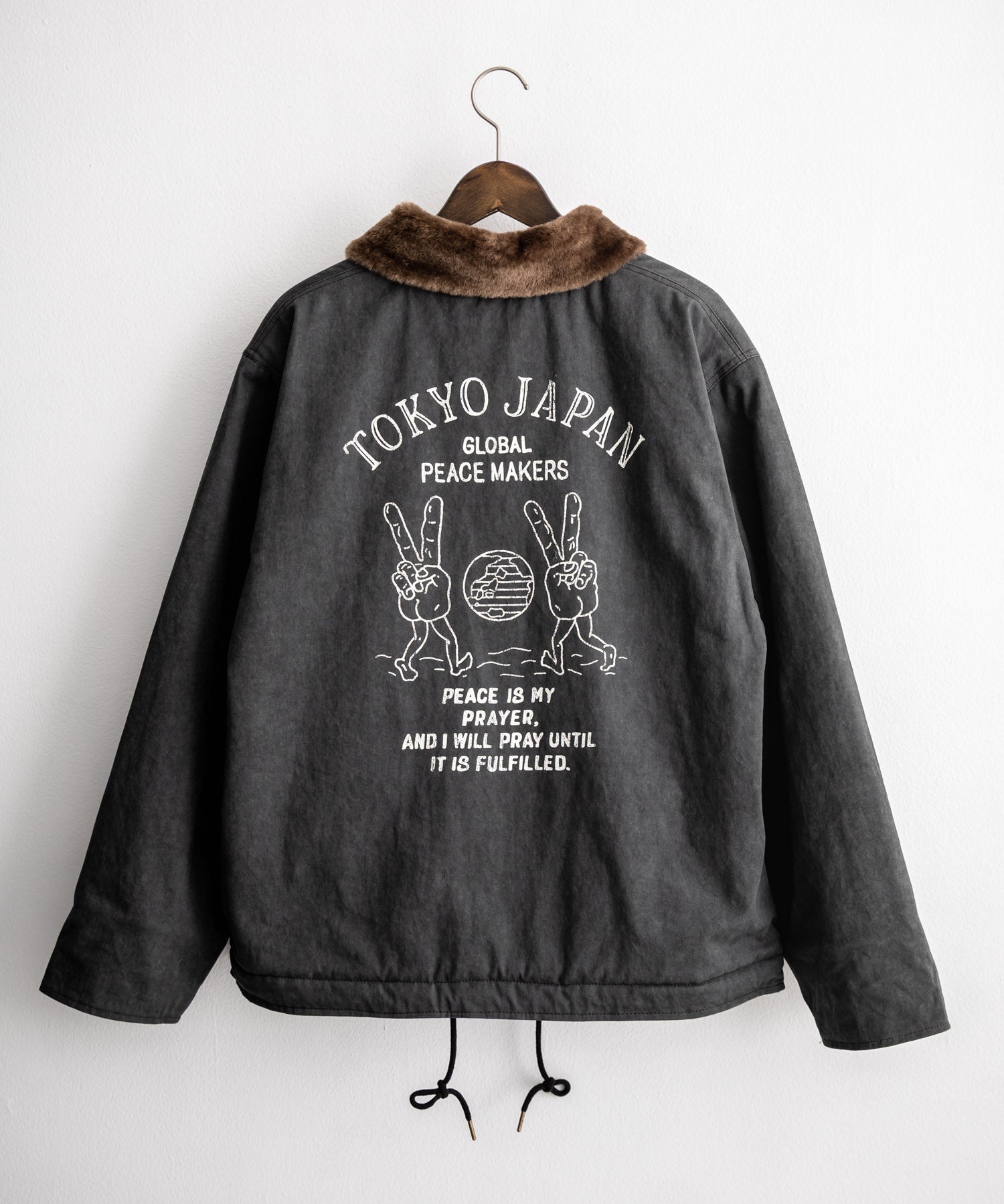 KRIFF MAYER クリフメイヤー バックグラフィックプリント裏ボアデッキジャケット 2525109 14969