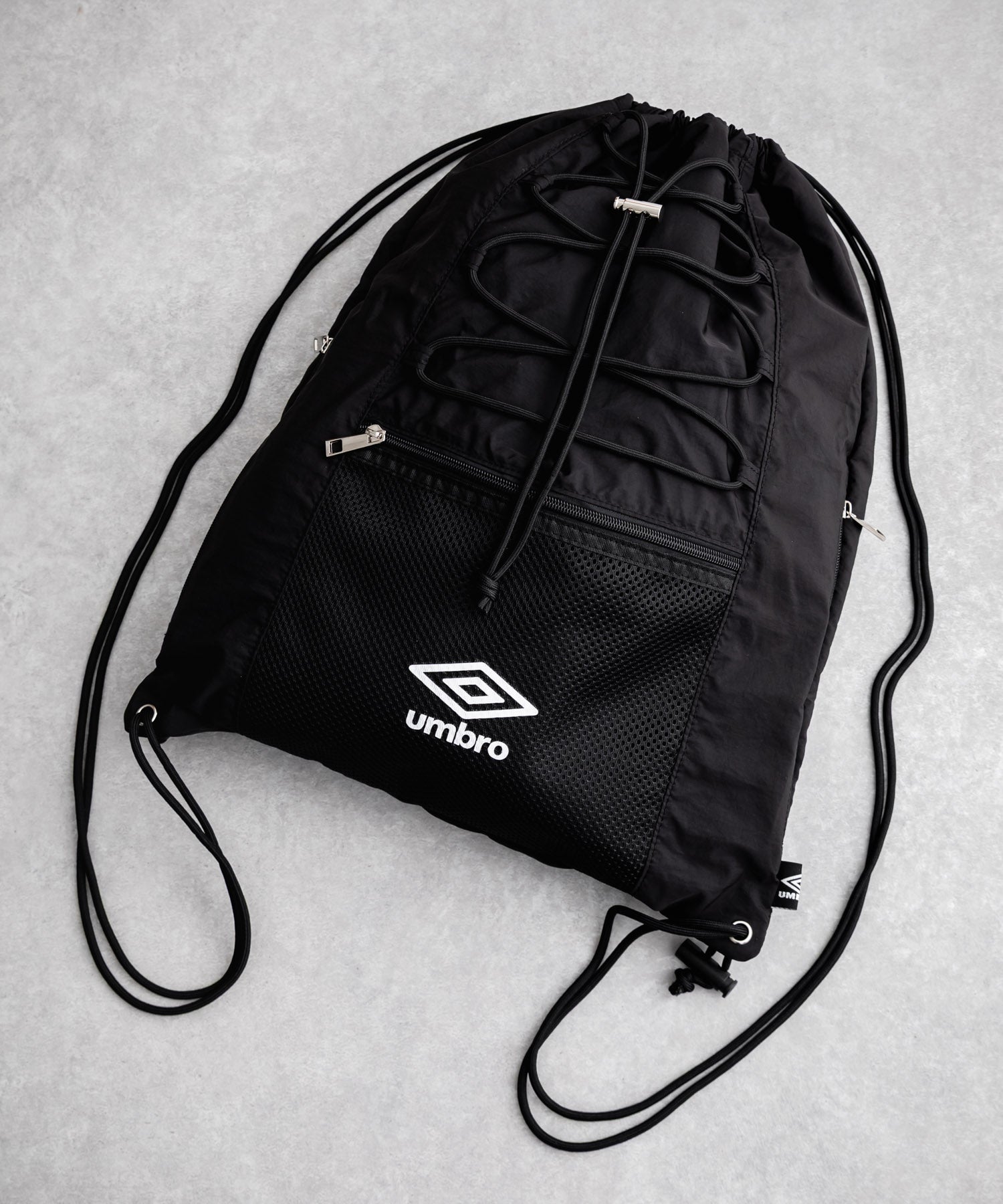 UMBRO 別注コラボ ドローコードワンポイントロゴナップサック 15350