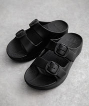 TELIC テリック W-BUCKLE2 厚底ダブルバックルベルトスライドサンダル/リカバリーサンダル 16160