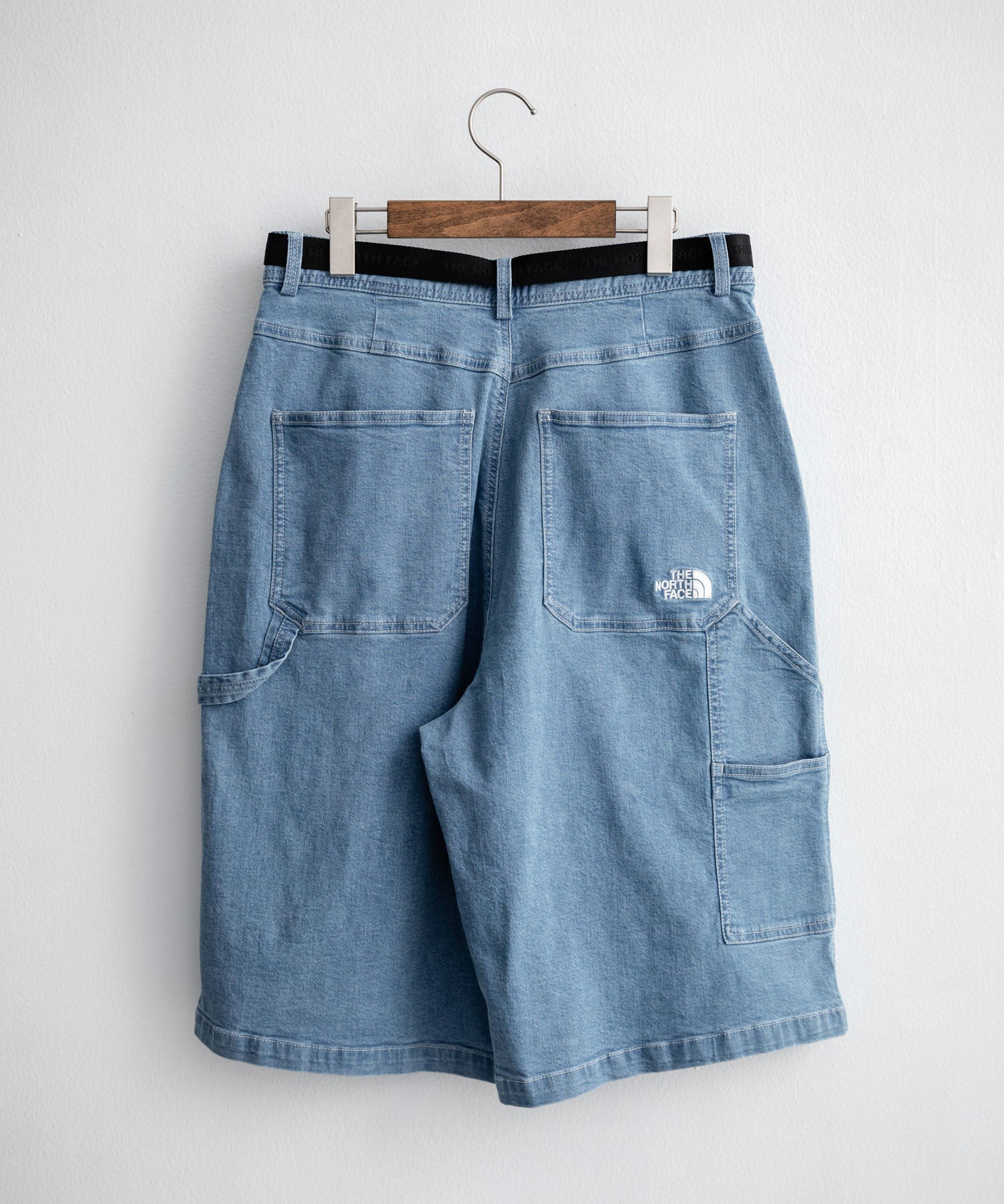 THE NORTH FACE WHITE LABEL BRIS DENIM SHORTS ロゴ刺繍ワイドデニムイージーショートパンツ 16164