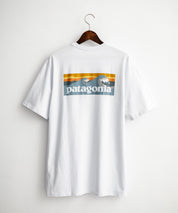 Patagonia パタゴニア M'S BOARDSHORT LOGO POCKET RESPONSIBILI-TEE 胸ポケット付きバックプリント半袖Tシャツ 16114