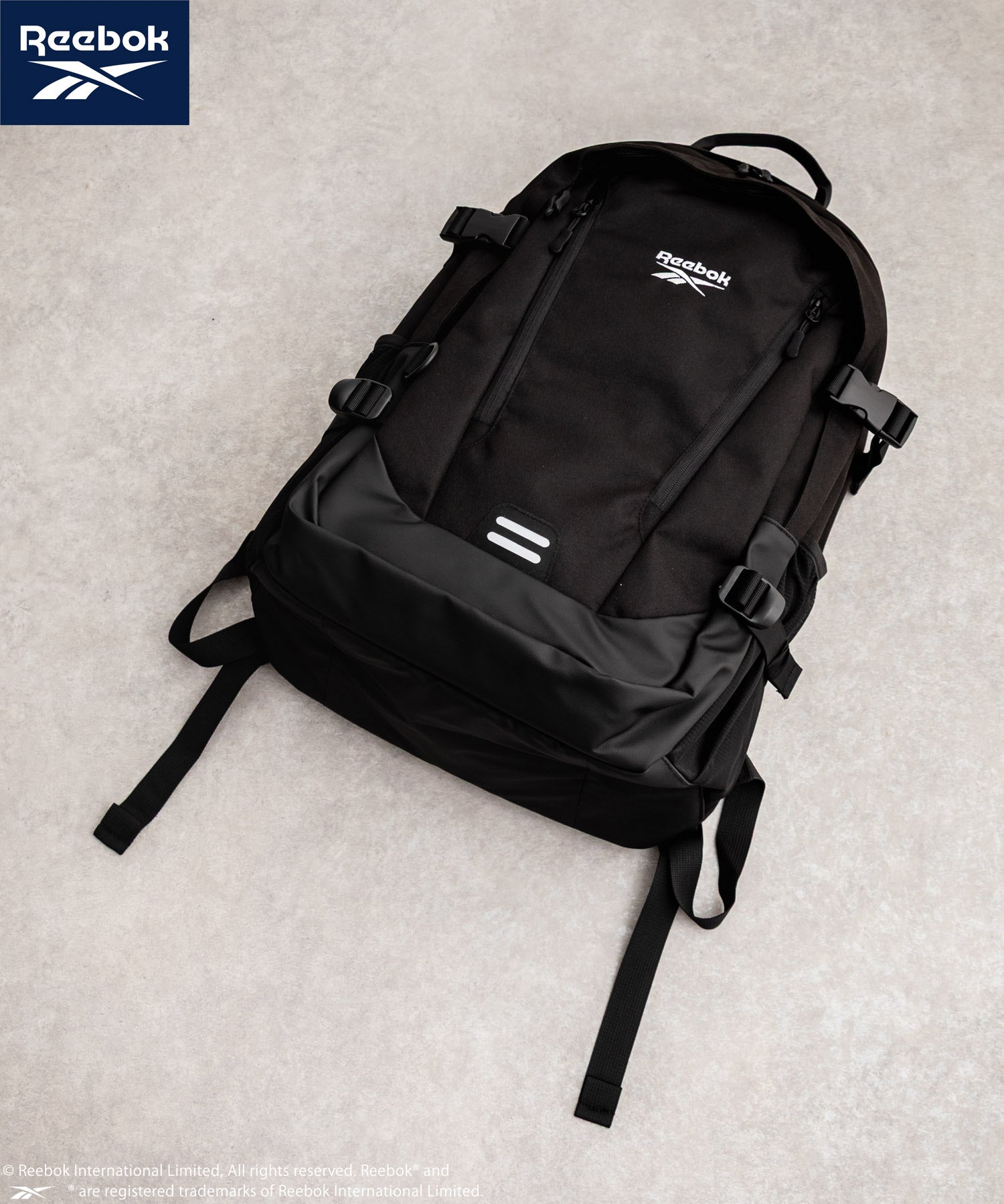 Reebok リーボック ワンポイントロゴ刺繍バックパック/A4収納可能大容量リュック 14840