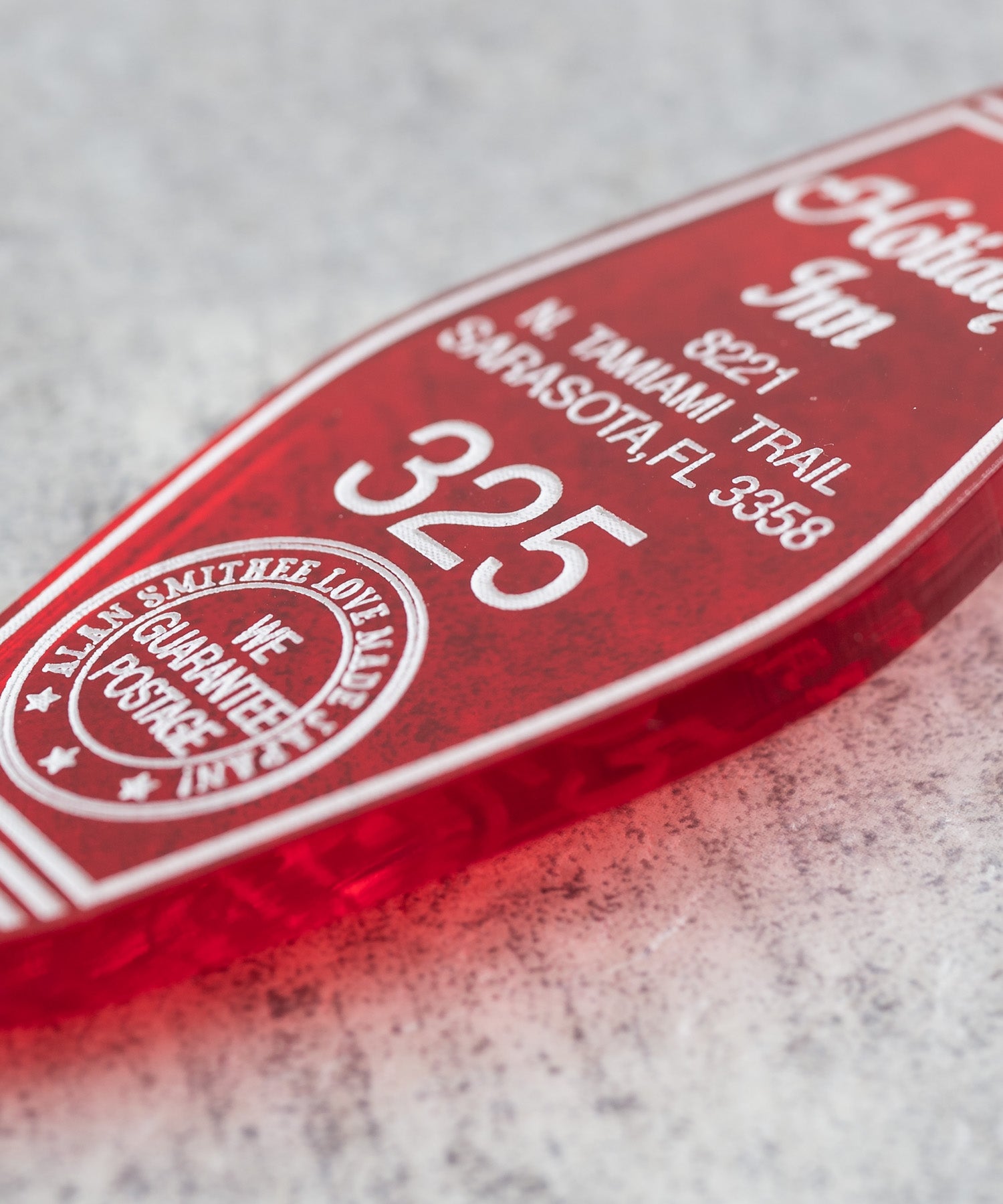 日本製 アクリルホテルキーリング ACRYLIC HOTEL KEY HOLDER(325) AW-1298-2 1938