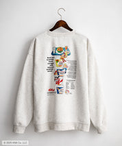 Kellogg's 別注コラボ オーバーサイズヴィンテージライクグラフィックプリント裏起毛スウェットトレーナー 15117