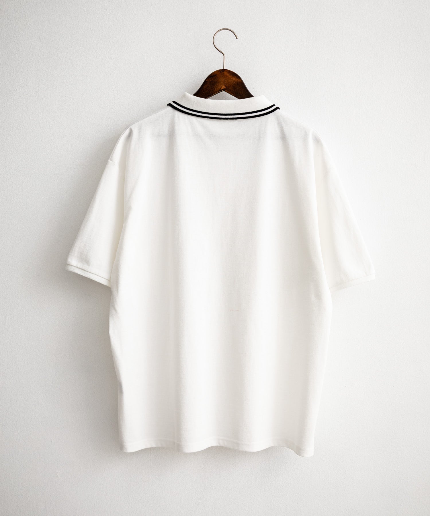 新色追加 U.S. POLO ASSN. 別注コラボ オーバーサイズワンポイントロゴ刺繍天竺半袖ポロシャツ 無地/ラインリブ 15425