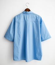 新色追加 オーバーサイズ 無地/チェック柄/ストライプ柄レギュラーカラー半袖シャツ 13977