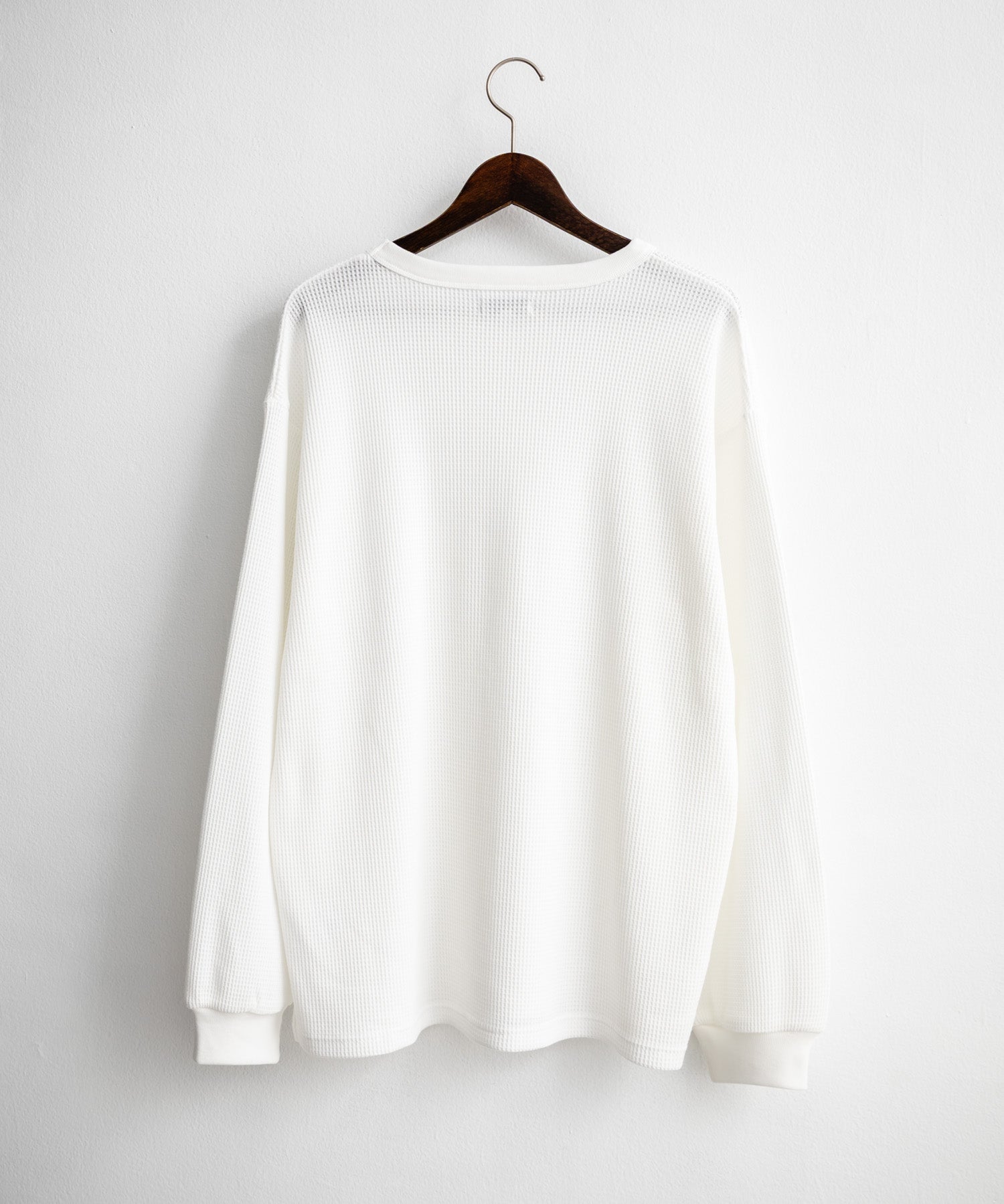 オーバーサイズ T/Cワッフルクルーネック長袖Tシャツ 14621