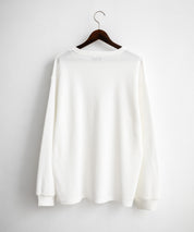 オーバーサイズ T/Cワッフルクルーネック長袖Tシャツ 14621