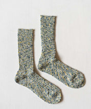 ANONYMOUSISM アノニマスイズム 日本製 国産 Homespan art yarn Crew ミックスカラークルー丈スニーカーソックス 15397