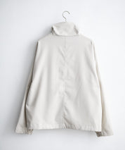 オーバーサイズTRストレッチスタンドカラージャケット ジップアップショートブルゾン 14120