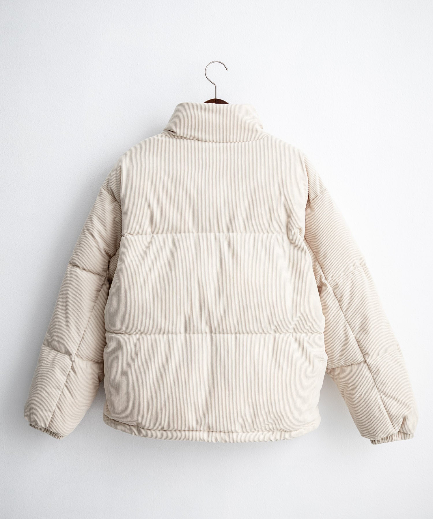 U.S. POLO ASSN. ユーエスポロアッスン オーバーサイズコーデュロイパファージャケット/ショート丈スタンドネックブルゾン/ロゴ刺繍中綿ジャケット 16593