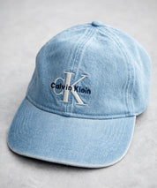 Calvin Klein カルバンクライン LOGO DENIM CAP ワンポイントロゴ刺繍デニムベースボールキャップ 15932