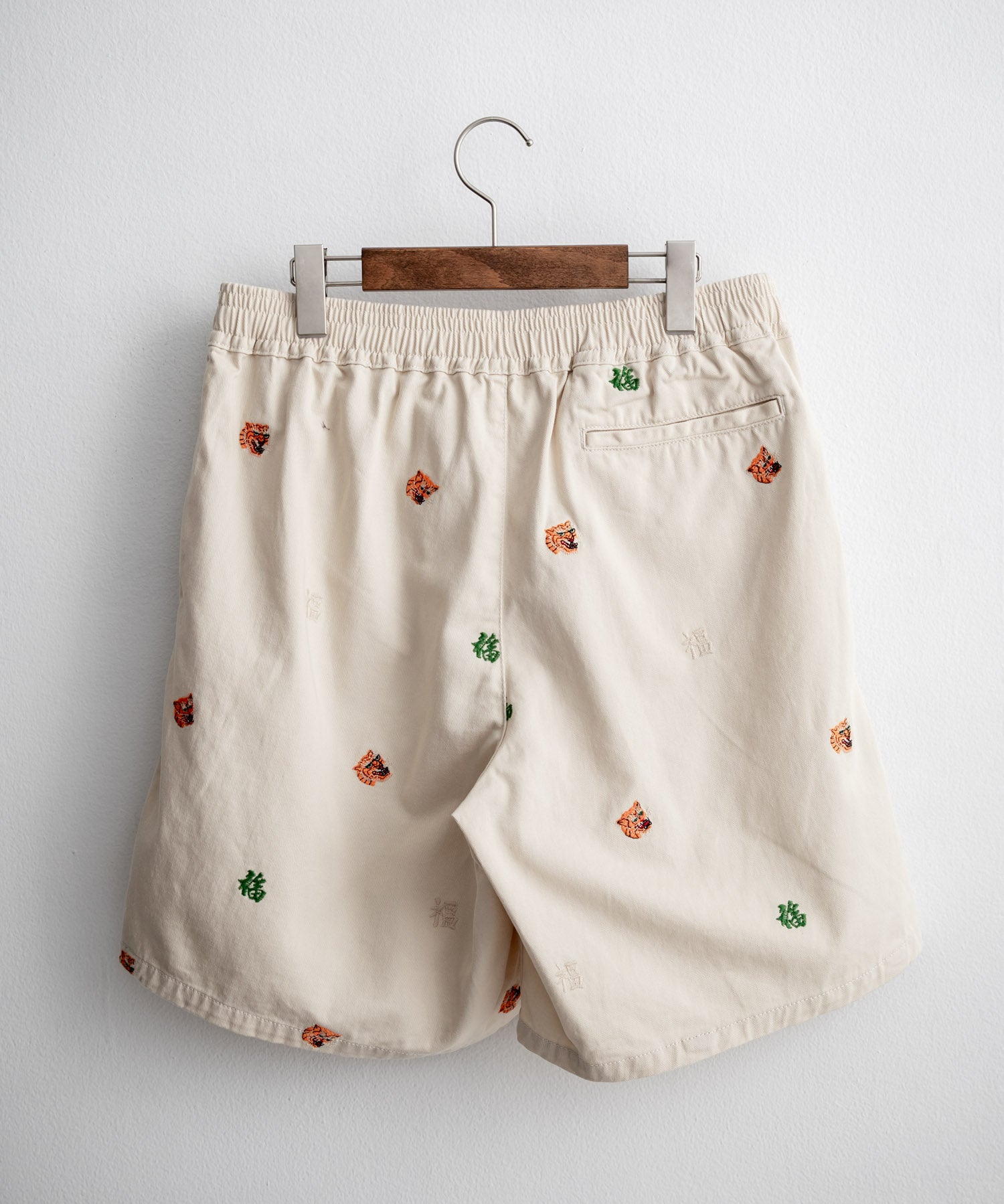 HOUSTON TWILL ALLOVER EMB EASY SHORTS コットンツイル総柄刺繍イージーワイドショートパンツ 16179