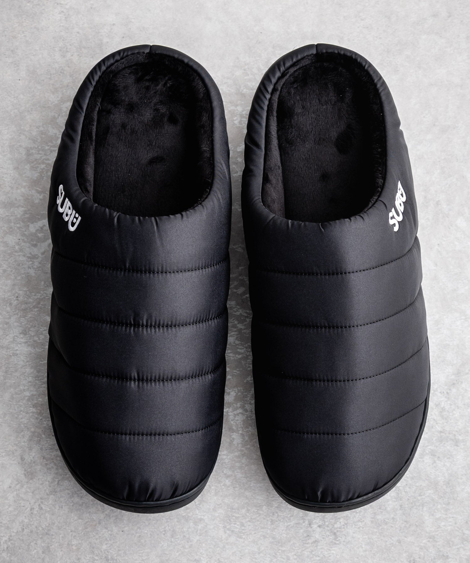 【SUBU/スブ】 サンダル F-line/ワンポイントロゴ刺繍モックシューズスリッポンスリッパ 15384