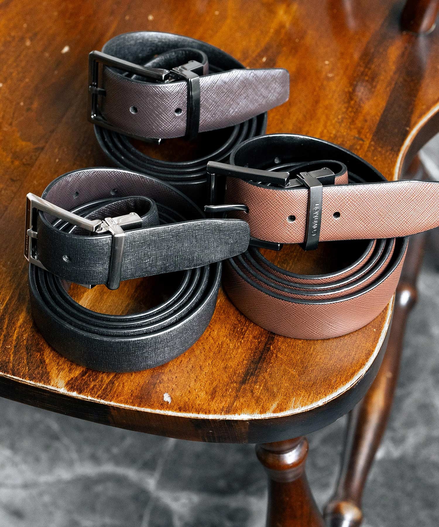 Calvin Klein カルバンクライン リバーシブルレザーベルト 14404