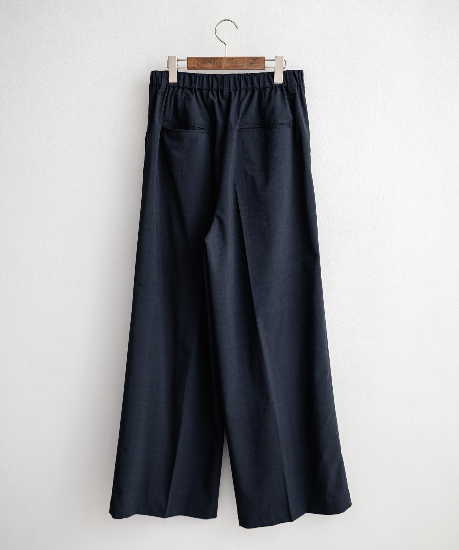 接触冷感 多機能素材リネンライク ワンタックセンタープレスワイドストレートイージーパンツ 15483