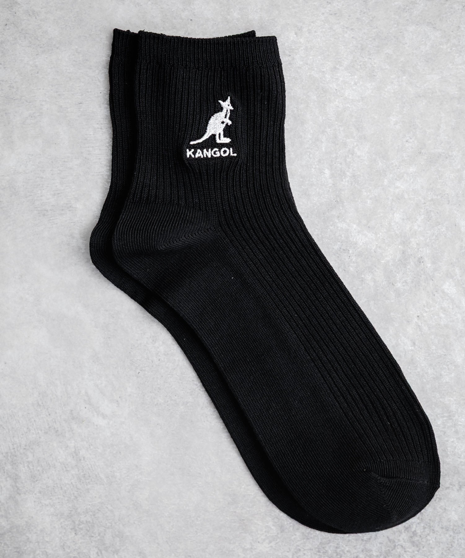 KANGOL カンゴール W's 3P クルー丈スクールリブソックス/ワンポイント刺繍靴下 15687