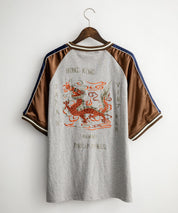 KRIFF MAYER クリフメイヤー スーベニア龍刺繍スカジャンTシャツ/リブラインラグランカットソー 2547202 15867