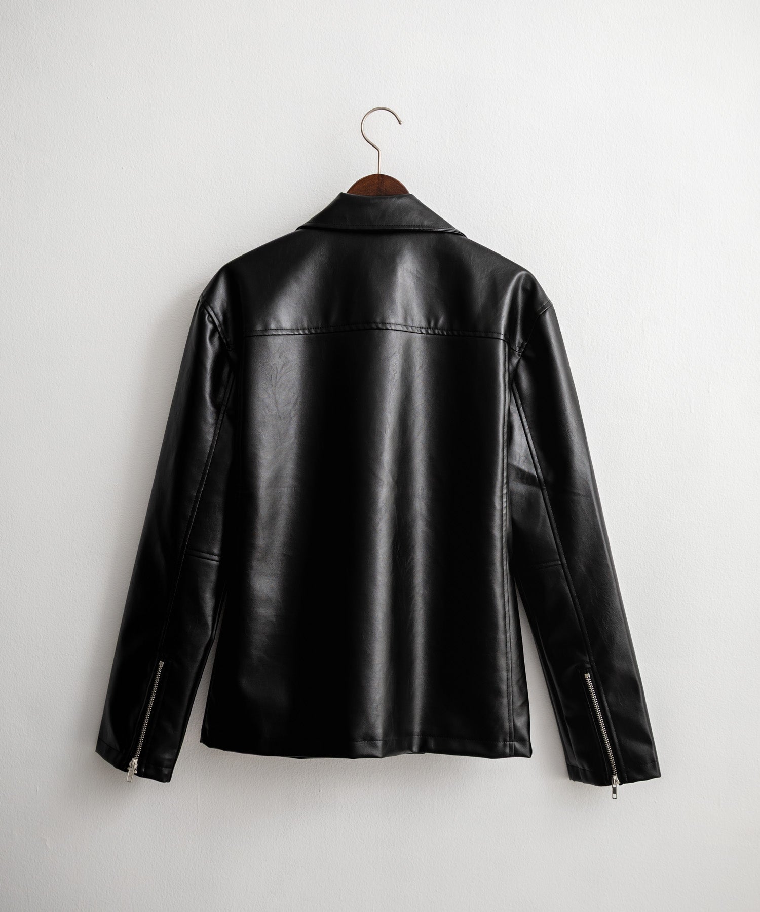 PUレザーダブルライダースジャケット 14682