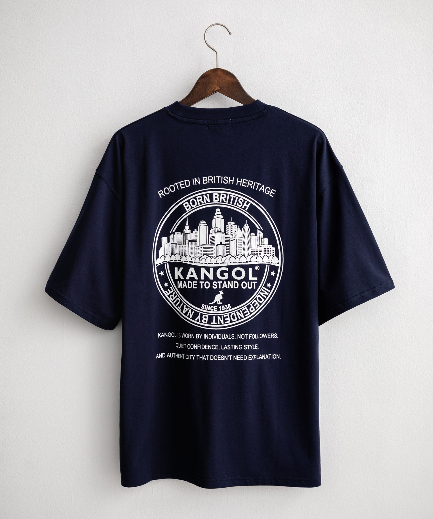 KANGOL カンゴール 別注コラボ 接触冷感オーバーサイズバックプリント半袖Tシャツ 15622