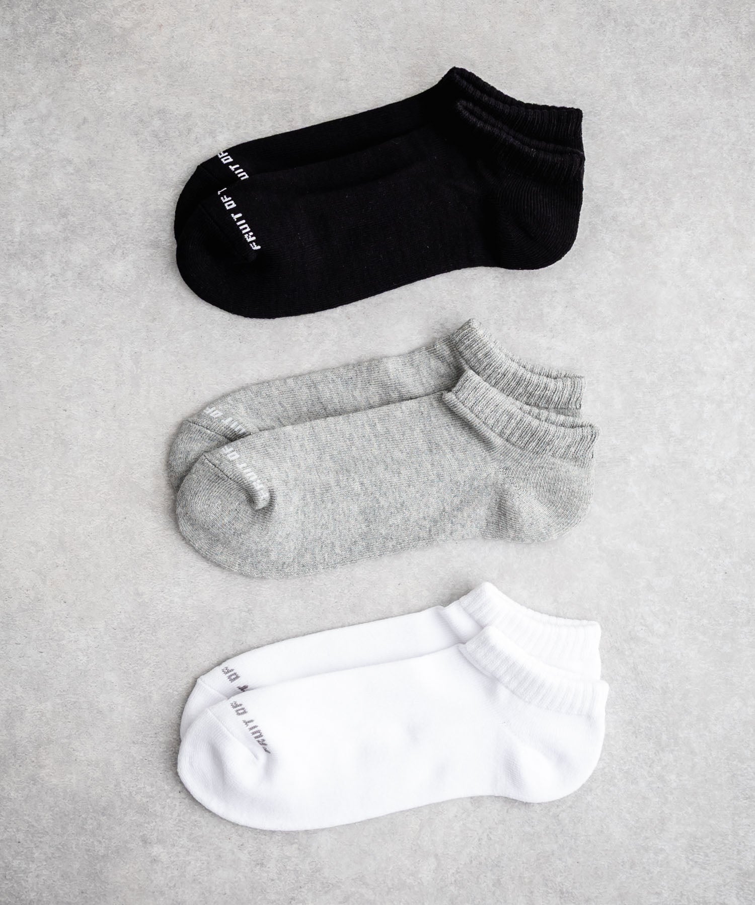 FRUIT OF THE LOOM フルーツオブザルーム ベーシックアンクルソックス/3足セットワンポイントロゴ靴下 15463