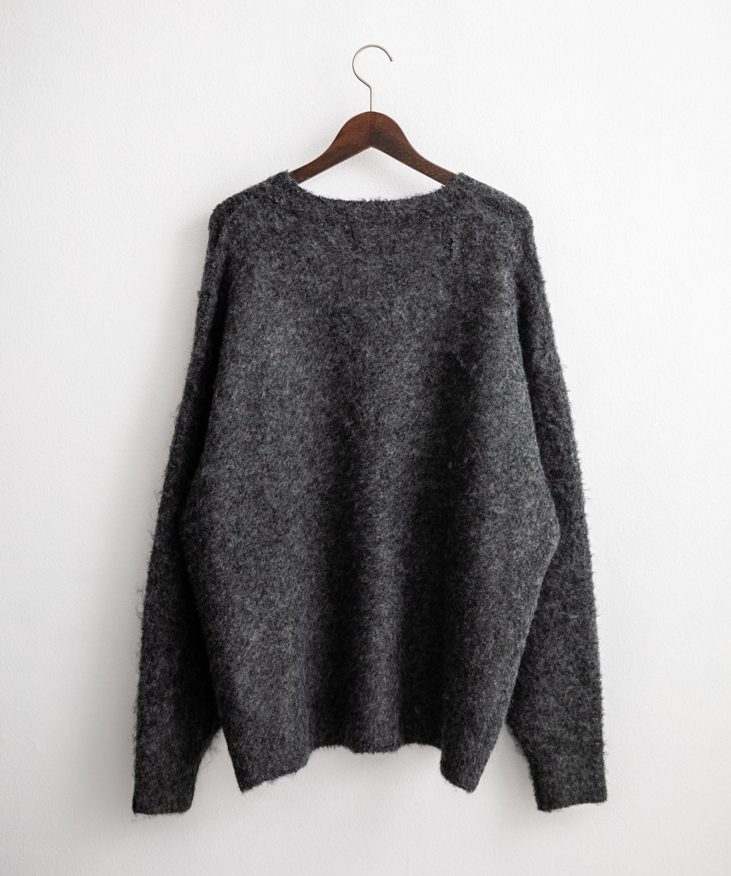オーバーサイズウール混ミックス糸プルオーバーニットセーター 14548