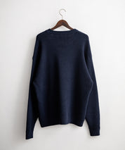 オーバーサイズ配色リブワッフルニットプルオーバーセーター	14546