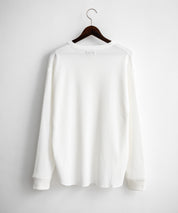 オーバーサイズ T/Cワッフルヘンリーネック長袖Tシャツ 14620