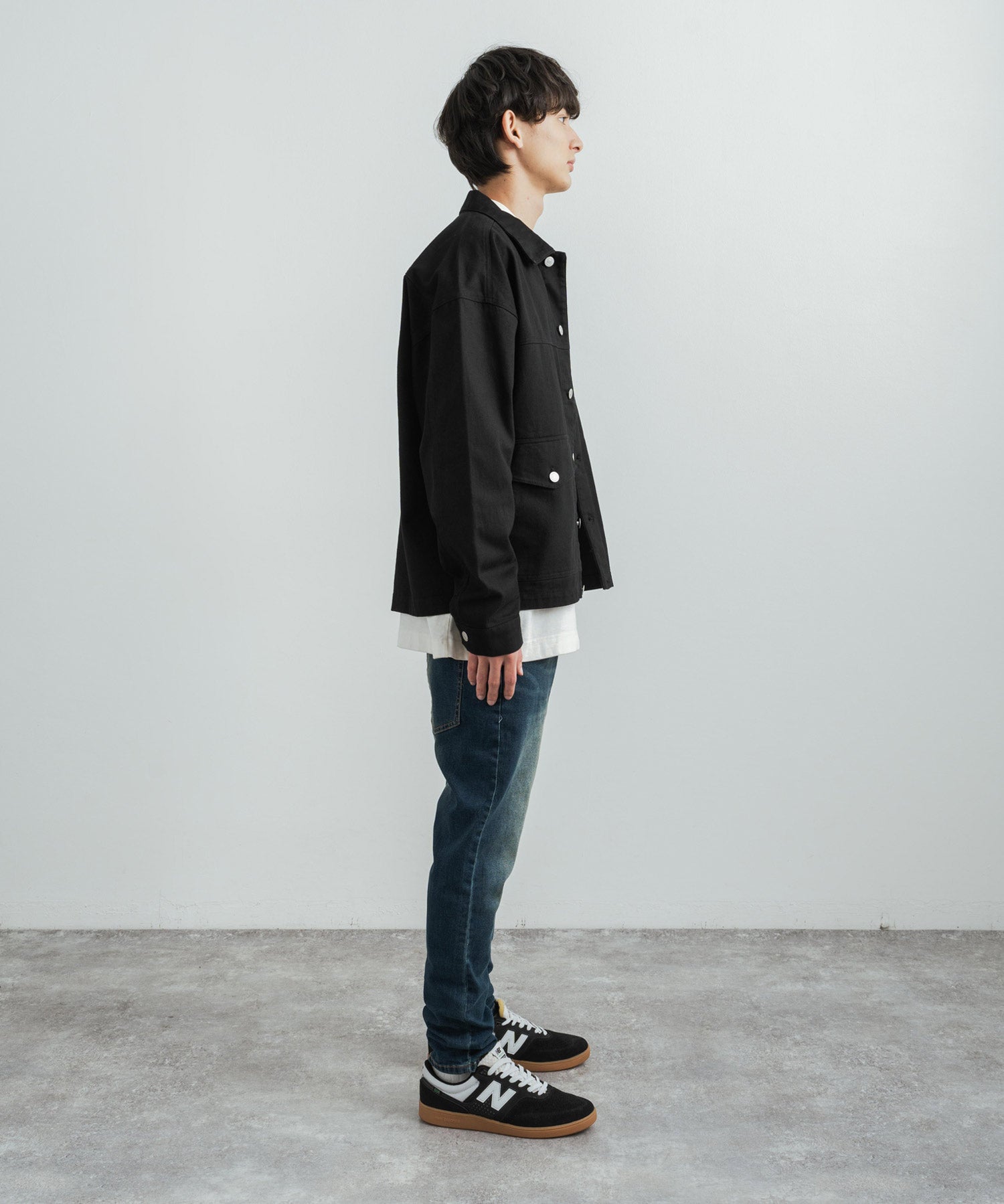 ストレッチデニム テーパードスキニーサルエルパンツ 12275