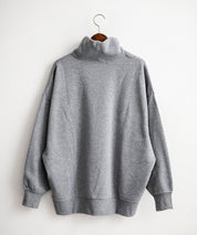 コットンタッチ裏起毛ドルマンスリーブハイネックトレーナースウェット 14983