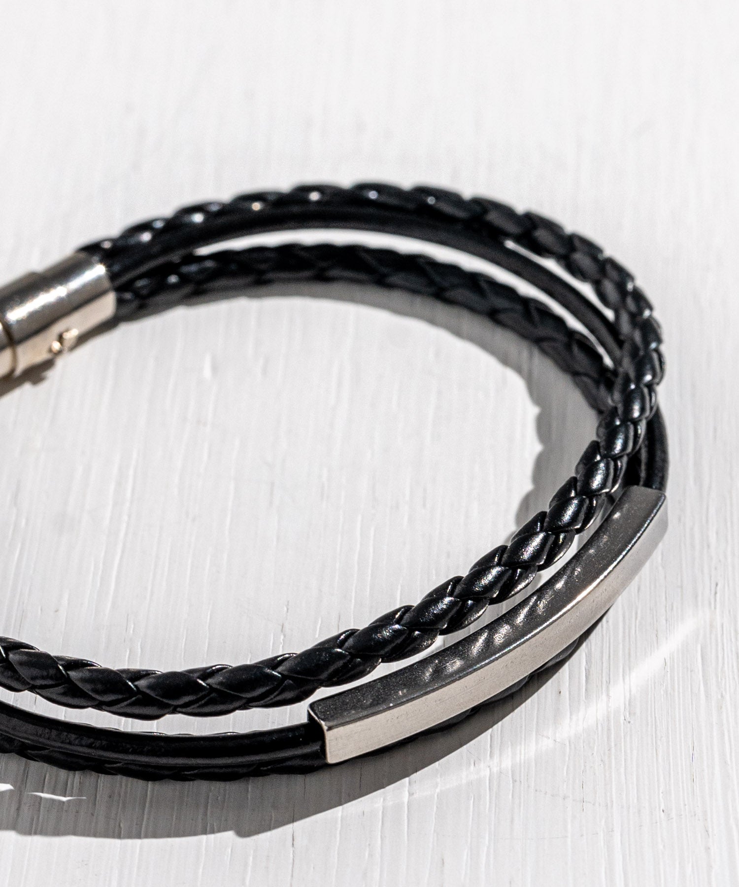 プレート リング チャーム 本革ブレスレット 9569