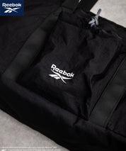 Reebok ドローストリングロゴ刺繍2WAYショルダートートナイロンバッグ 14842