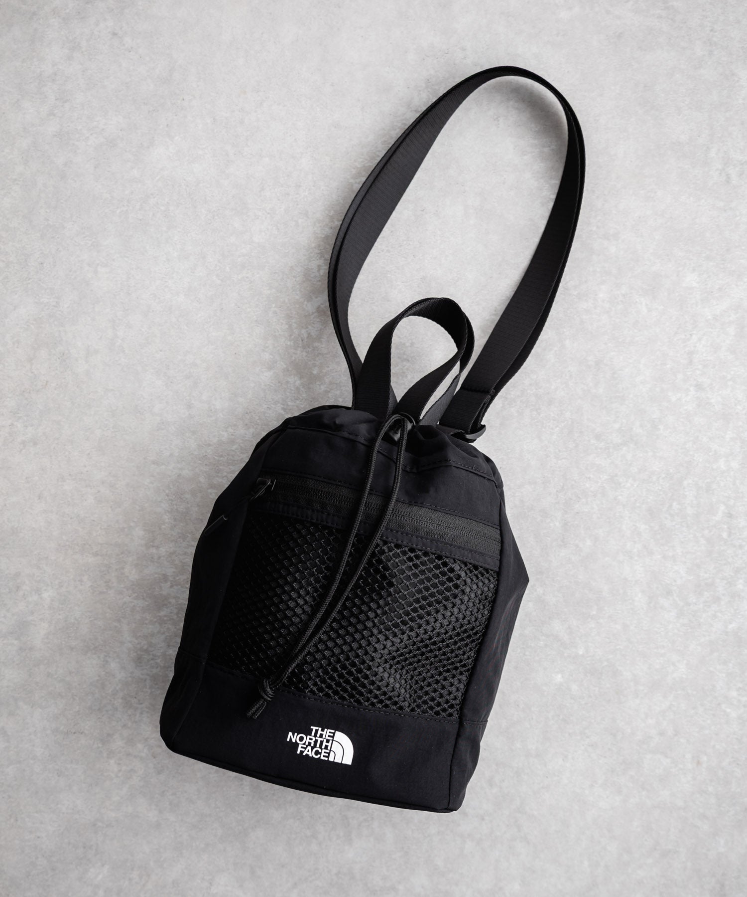 日本未展開モデル THE NORTH FACE ザ・ノースフェイス WHITE LABEL ホワイトレーベル LINDEN MESH BUCKET BAG MINI 2WAYバケットショルダーバッグ/ハンドバッグ 16019