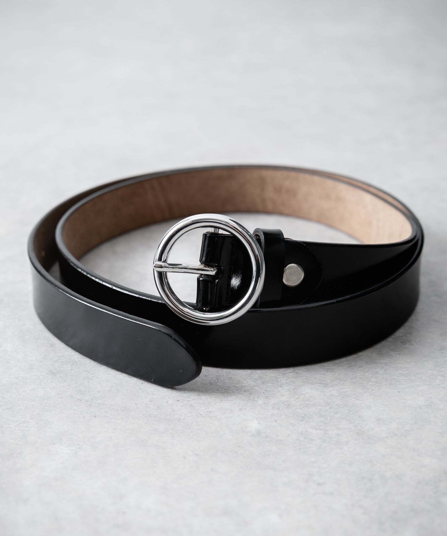 リアルレザー 本革 リングバックルベルト 15727