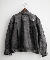 日本未展開モデル WHITE LABEL THE NORTH FACE DENIM TRUCKER JACKET ワンポイントロゴ刺繍ワークデニムジャケット 15653