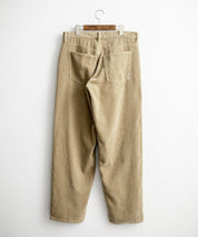 HUF ハフ CROMER CORDUROY PANT ワンポイントロゴ刺繍入りコーデュロイテーパードワイドパンツ 15060