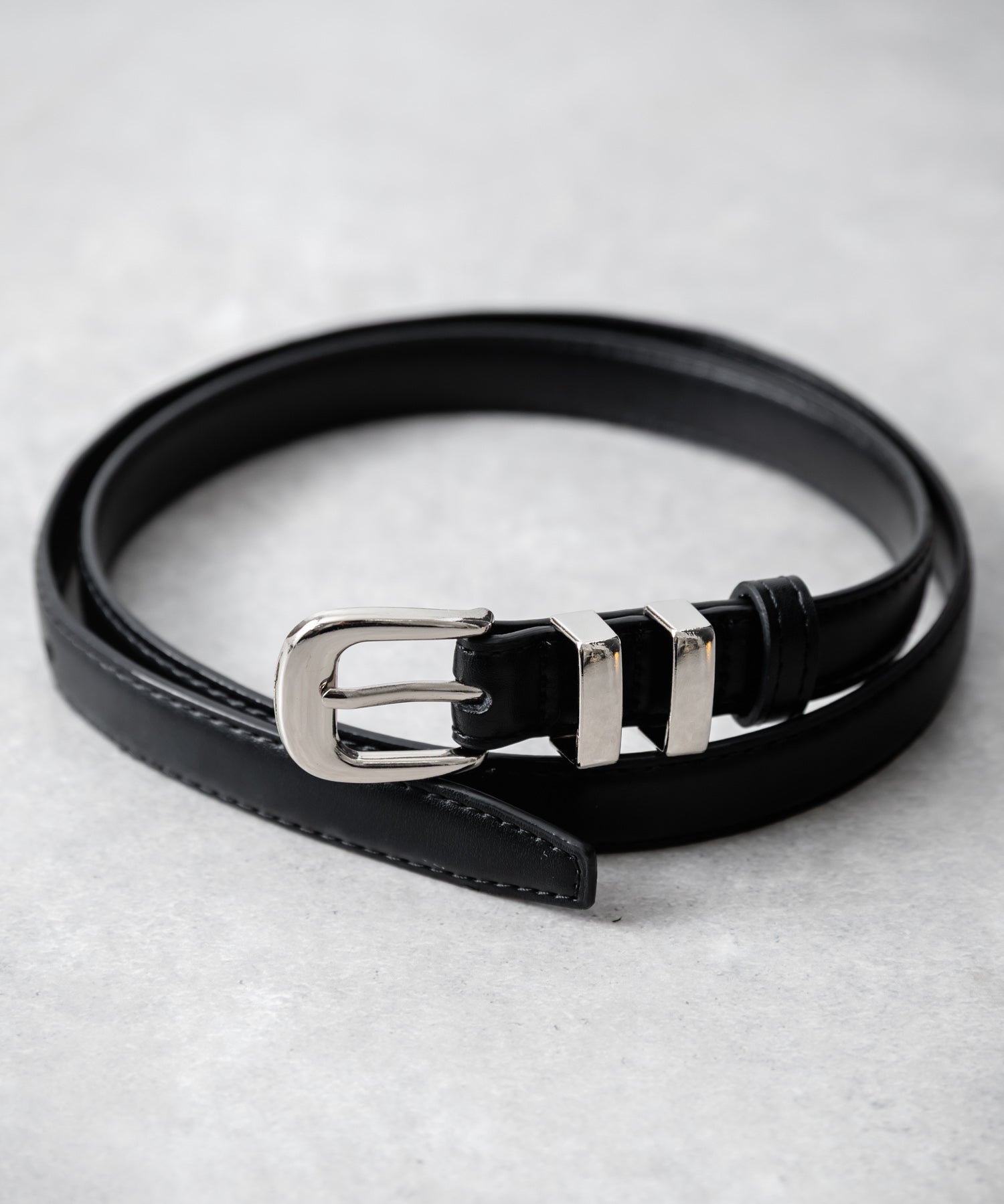 リアルレザー 本革 スクエアバックルベルト 15728