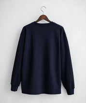 U.S. POLO ASSN. ユーエスポロアッスン サーマルワンポイントロゴ刺繍クルーネック長袖Tシャツ/ワッフルカットソー 16109