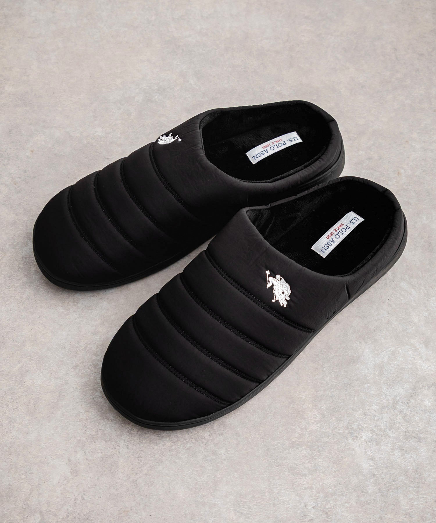 U.S. POLO ASSN. ユーエスポロアッスン ワンポイントロゴ無地/チェック/ストライプモックシューズ 14948