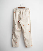 HOUSTON TWILL ALLOVER EMB EASY PANTS コットンツイル総柄刺繍イージーテーパードチノパンツ 16178