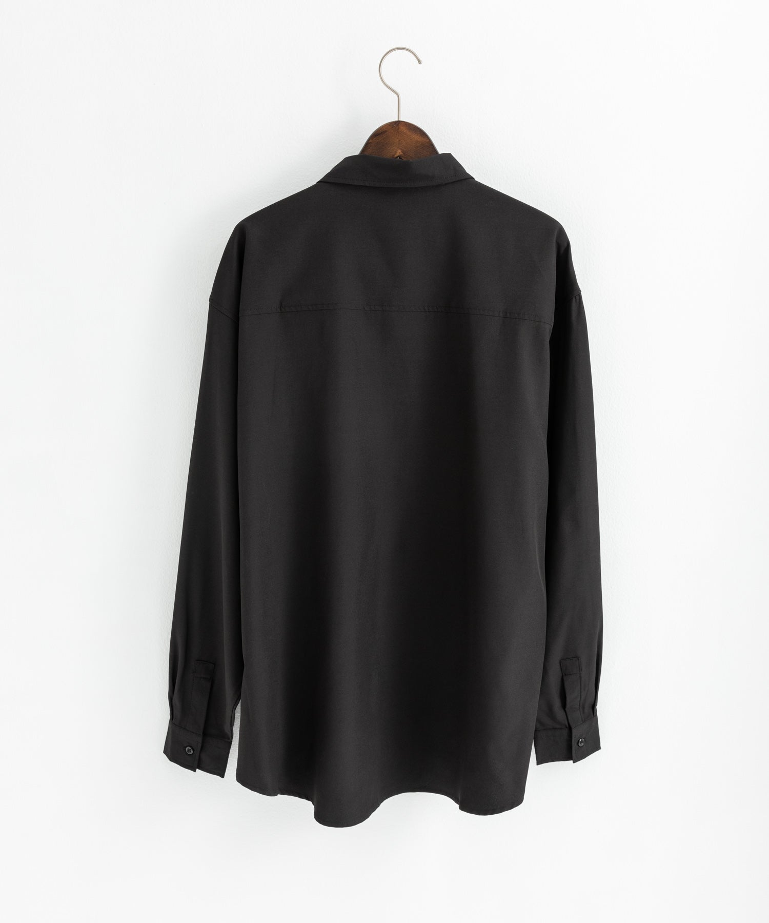 新色追加 オーバーサイズ レギュラーカラーストレッチ長袖シャツ 11915