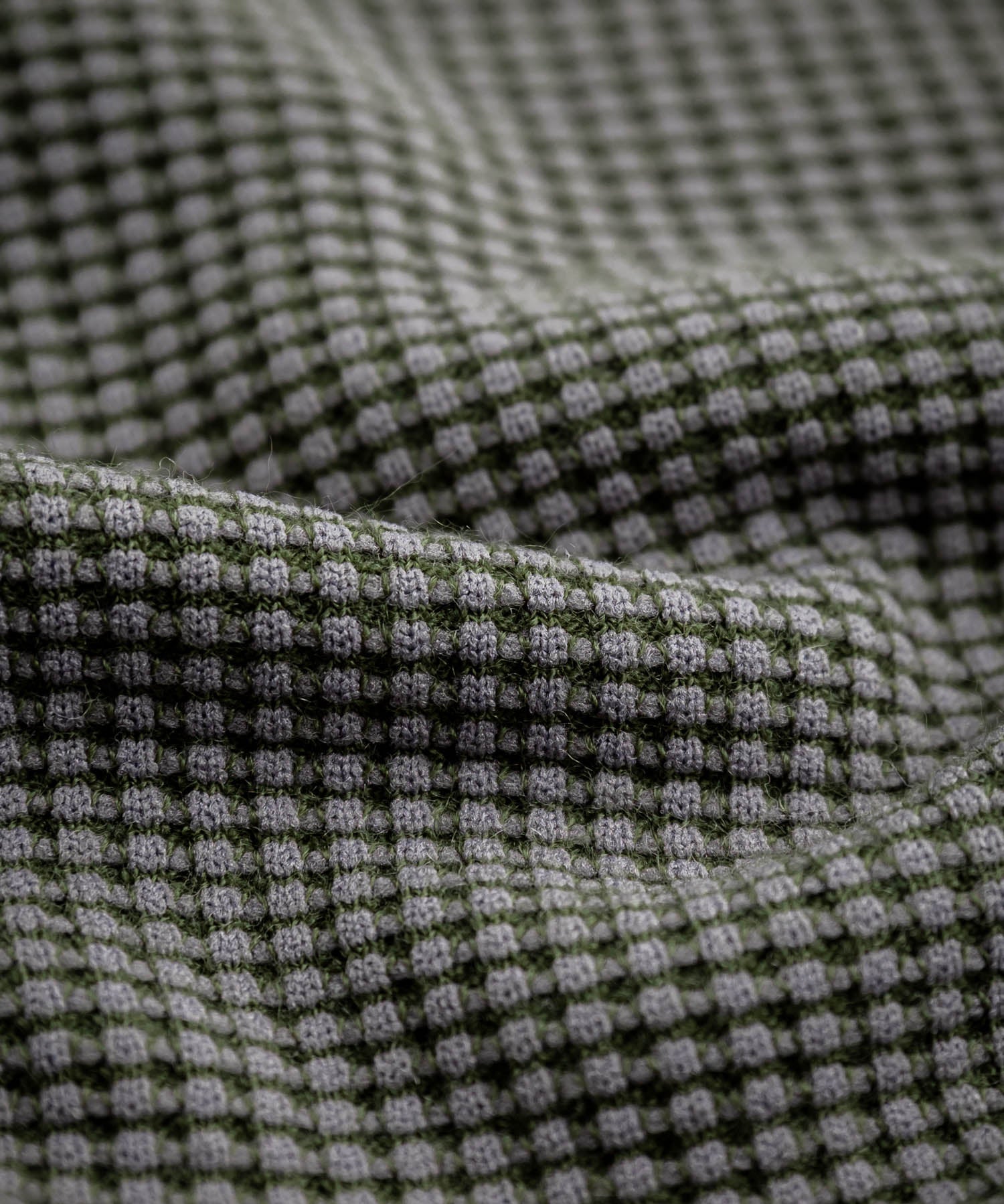 新色追加 Upscape Audience アップスケープオーディエンス 日本製 国産 ウールビックワッフルクルーネックニットソー AUD6570 14125