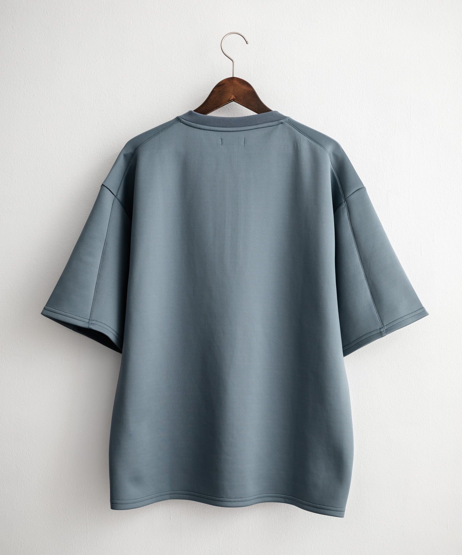 接触冷感 オーバーサイズダンボールハーフジップ半袖プルオーバーTシャツ 15624