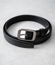 リアルレザー 本革 マットスクエアバックルベルト 15730