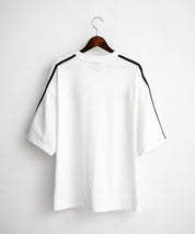 UMBRO アンブロ 別注コラボ オーバーサイズサイドライントラックワンポイントロゴ刺繍クルーネック半袖Tシャツ
