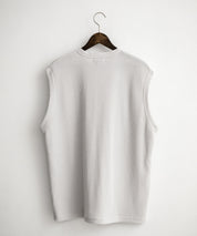 オーバーサイズ T/Cワッフルヘンリーネックタンクトップ 15577
