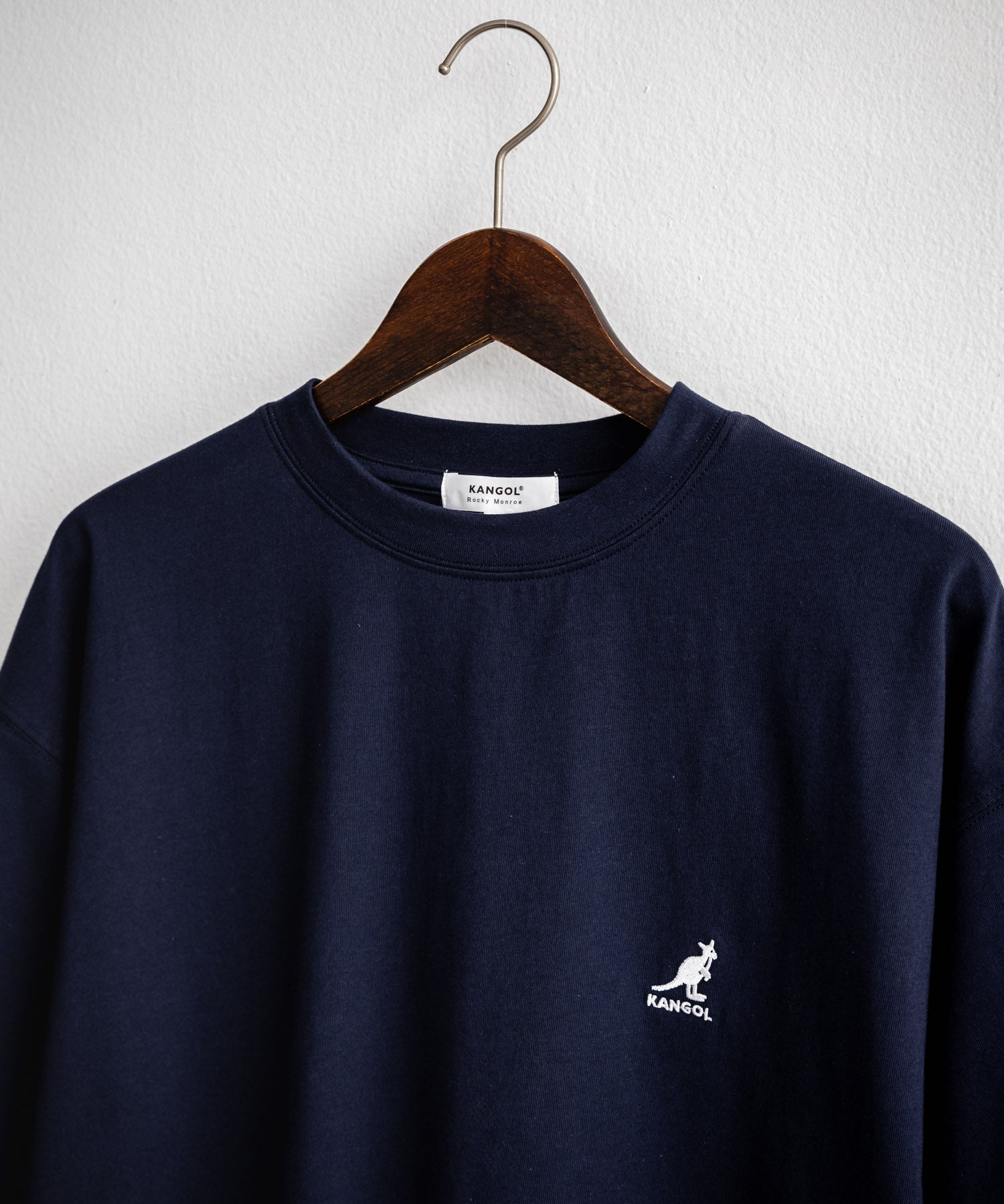 KANGOL 別注コラボ接触冷感ワンポイントロゴ刺繍半袖Tシャツ 15621